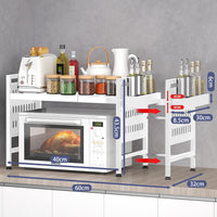 Scaffale Porta Microonde Bianco Allungabile Mensola Cucina Porta Utensili Spezie