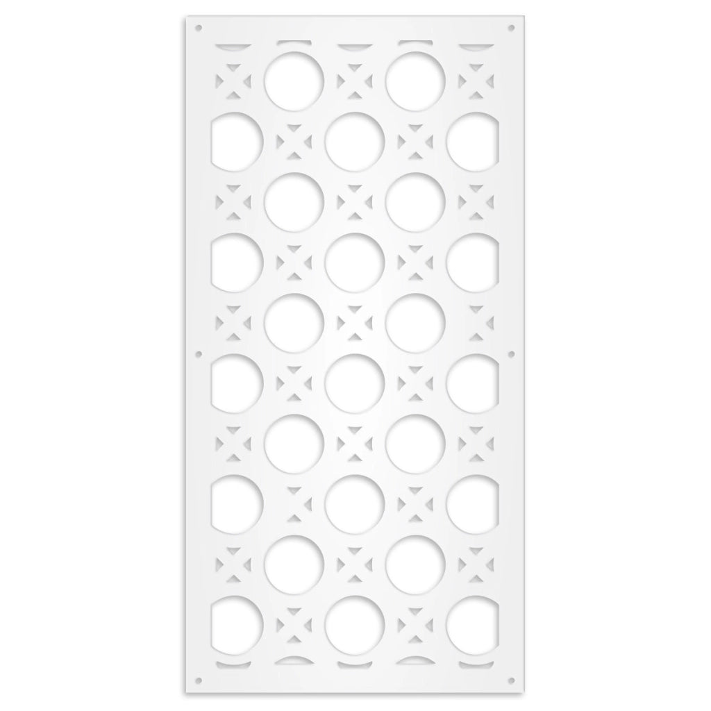 NOTTINGHAM - Pannello in PVC traforato - Parasole Misura: 98x198 cm, Colore: bianco