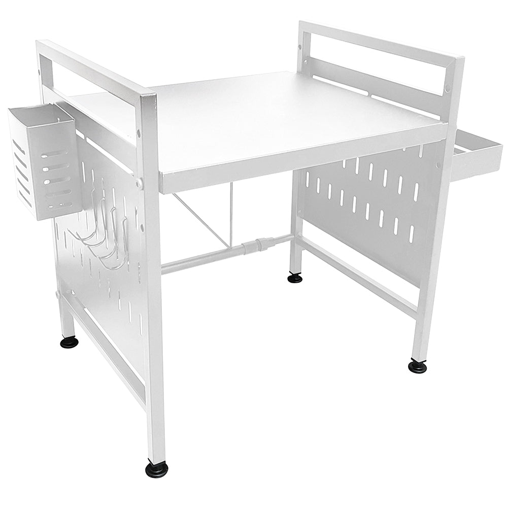 Scaffale Porta Microonde Bianco Allungabile Mensola Cucina Porta Utensili Spezie