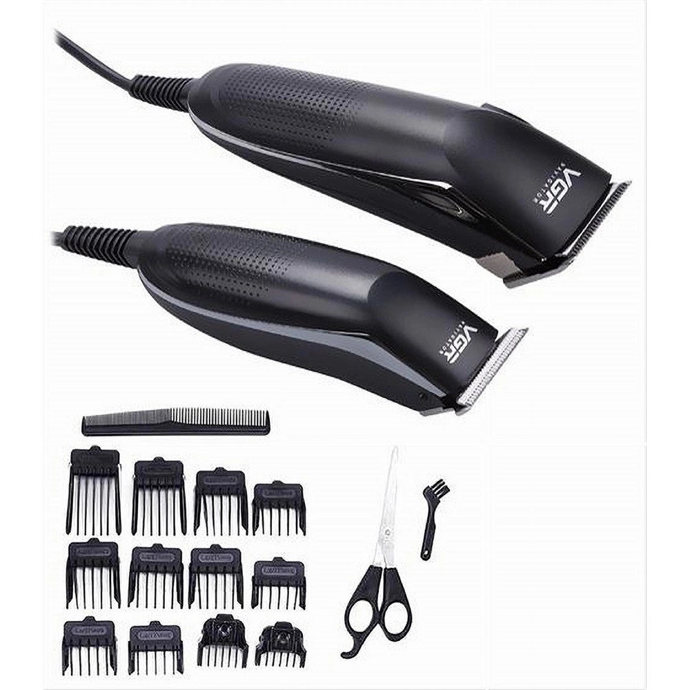 Trade Shop - Kit A 2 Rasoi Combinato Tagliacapelli Barba Trimmer Professionale Con Filo V-023 -