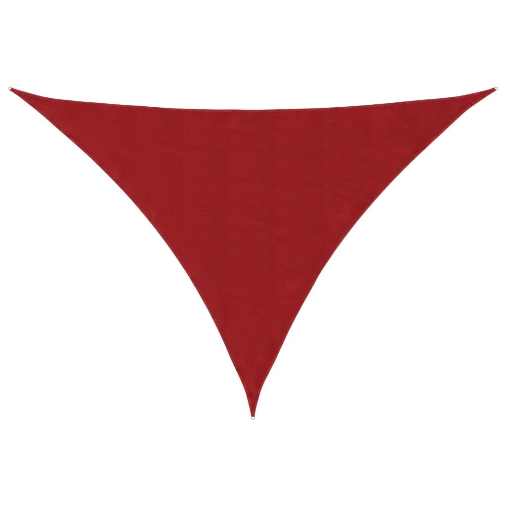 Parasole a Vela Oxford Triangolare 5x7x7 m Rosso