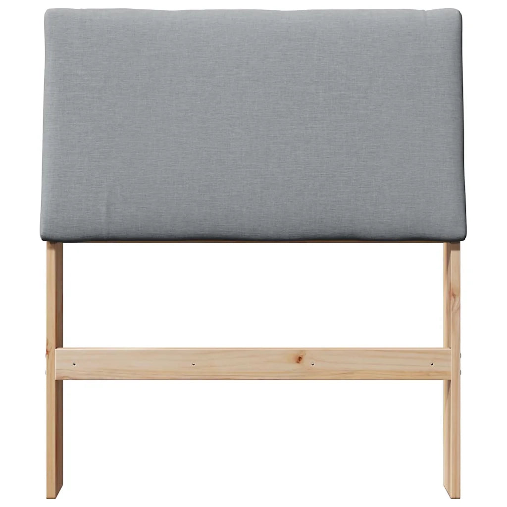 Testiera | Testata imbottita Grigio chiaro 75 cm Pino massello