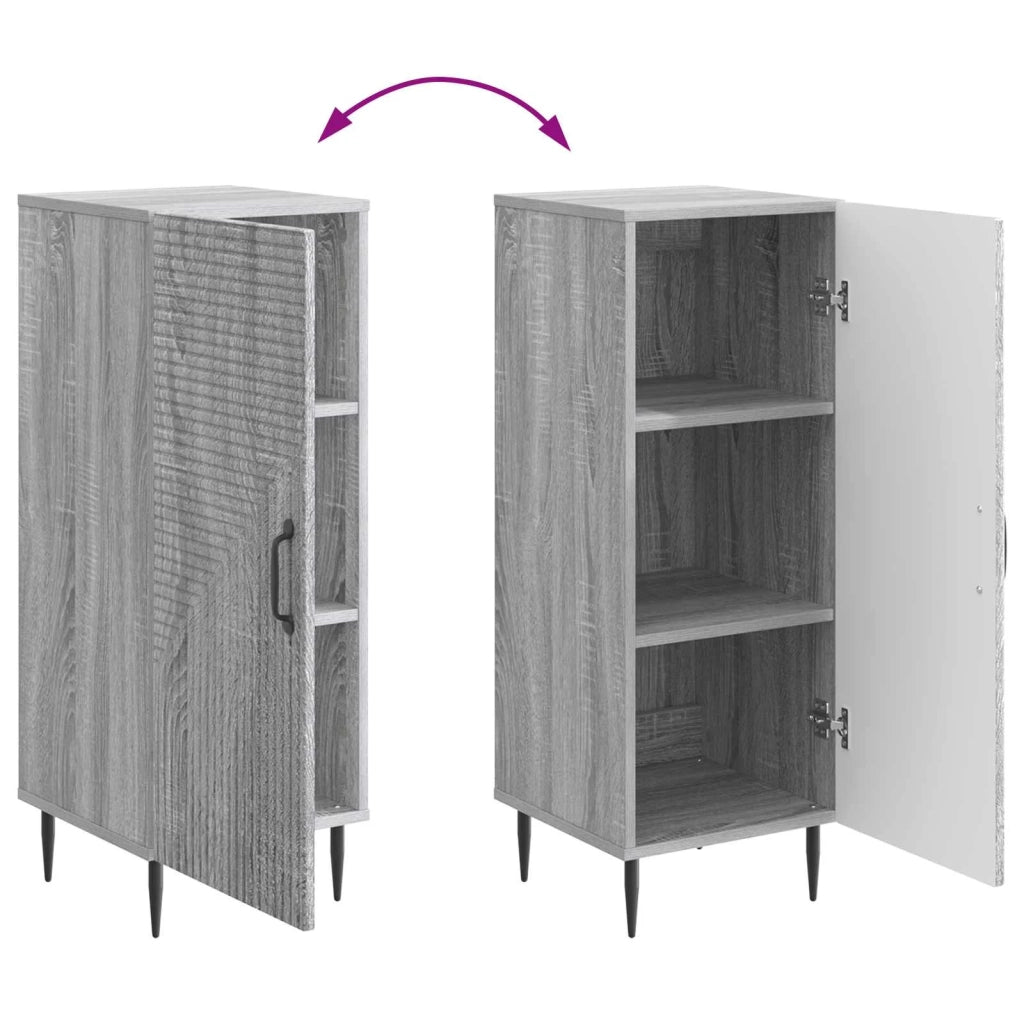 Credenza | Madia | Buffet da pranzo | Armadio da pranzo Grigio Sonoma 33 x 34,5 x 89,5 cm Legno ingegnerizzato