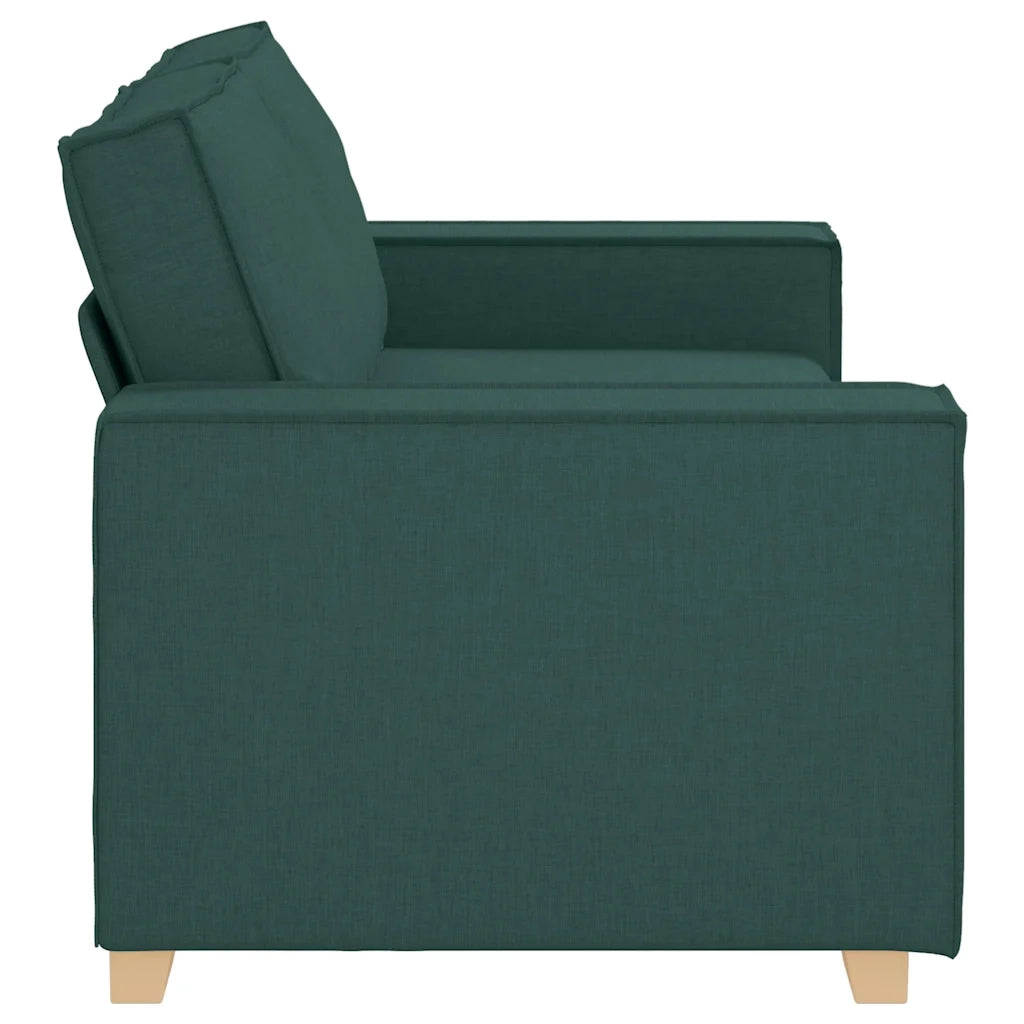 Divano a 2 posti Verde scuro 140 cm in tessuto