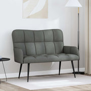 Sofa a Due Posti Grigio scuro 115 x 61 x 87 cm Tessuto 42028930
