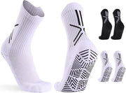 2 Pair Calzini Antiscivolo per Uomo con Punti di Supporto in Gomma per Calcio Basket Tennis Escursionismo Yoga Atletica - Dimensione Unica