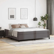 Struttura del letto con materasso Grigio 200 x 200 cm Tessuto