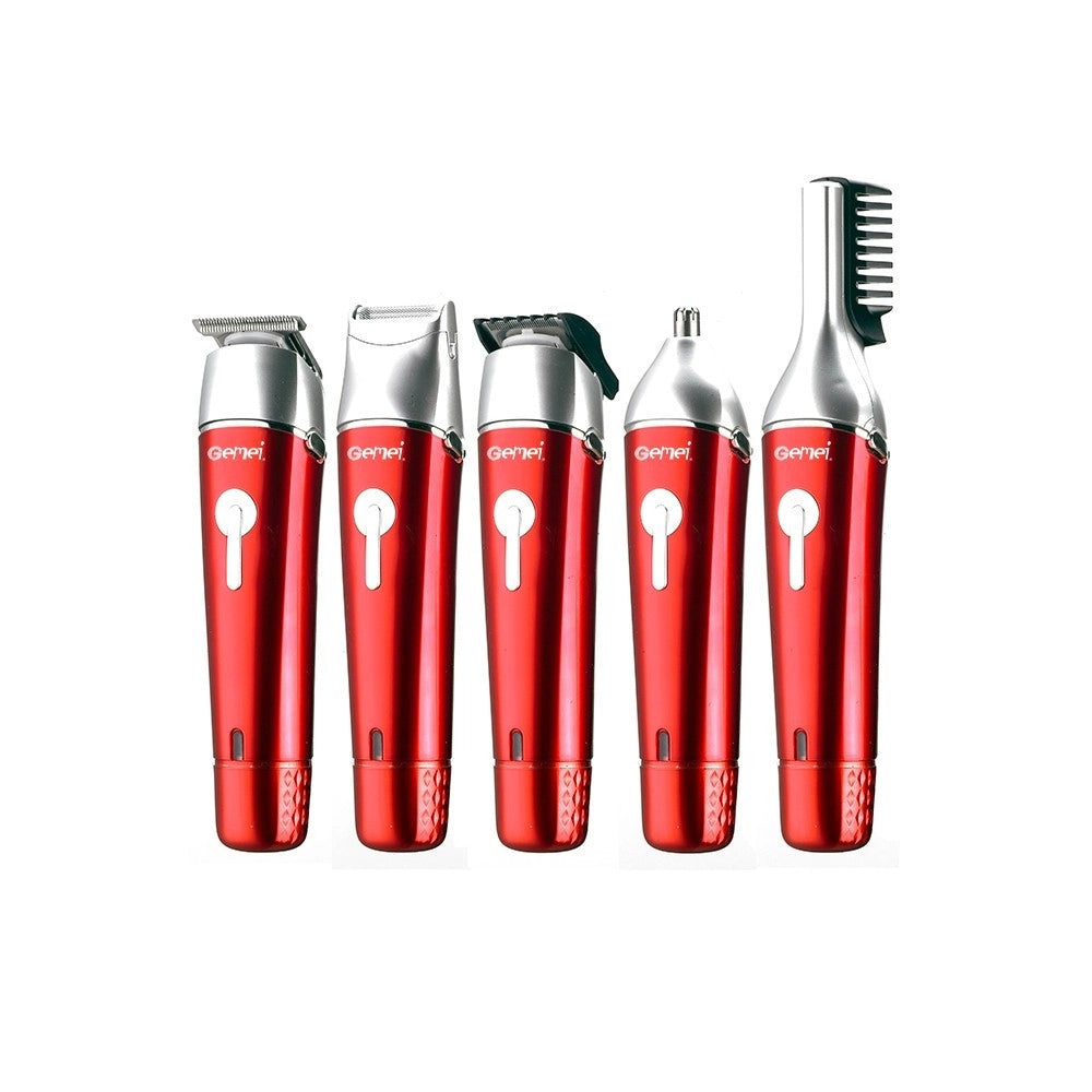 Trade Shop - Tagliacapelli Rasoio Barba Taglia Capelli Peli Naso Ricaricabile 5 In 1 Gm-571 -