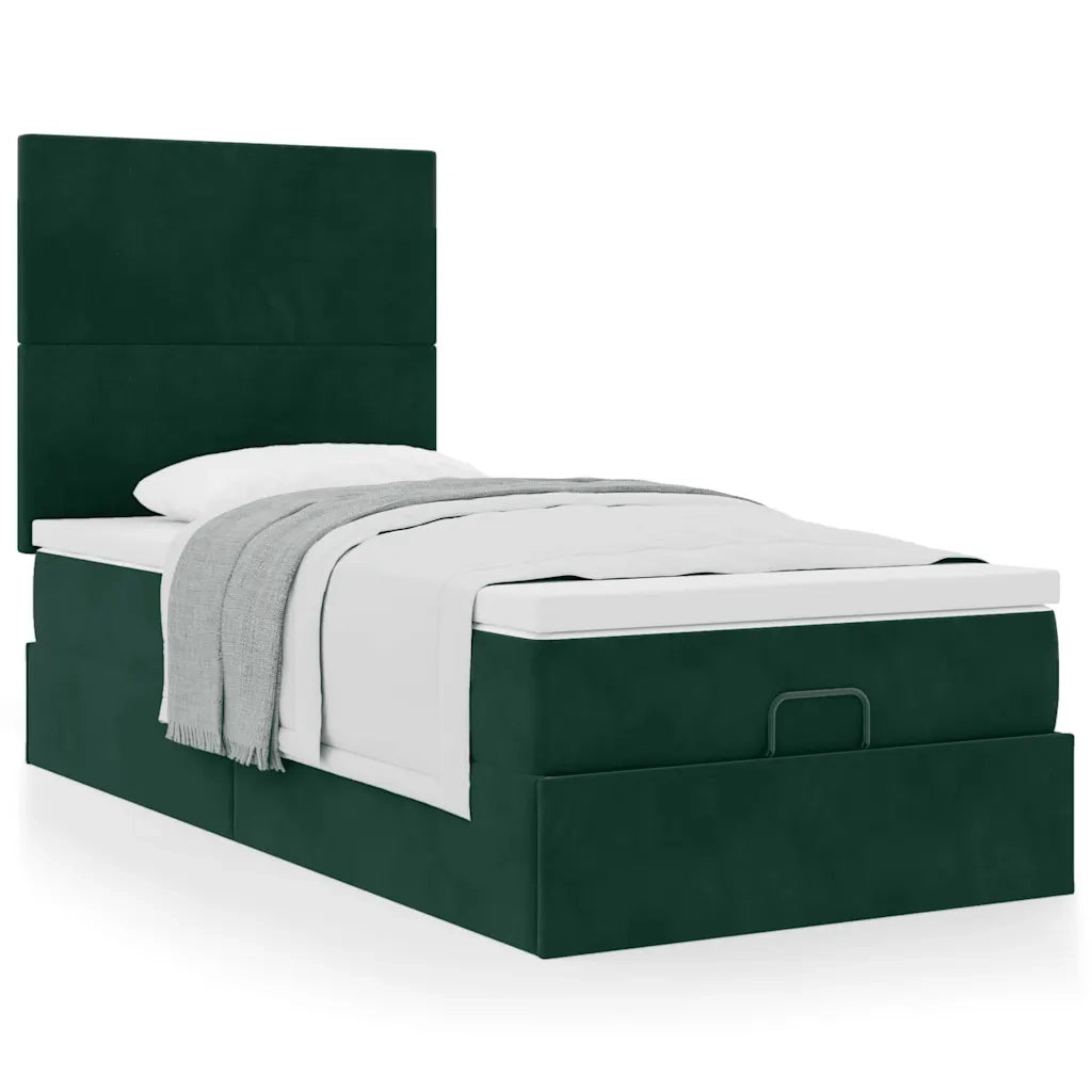 Struttura Letto Pouf con Materassi 100x200 cm Velluto 3313382