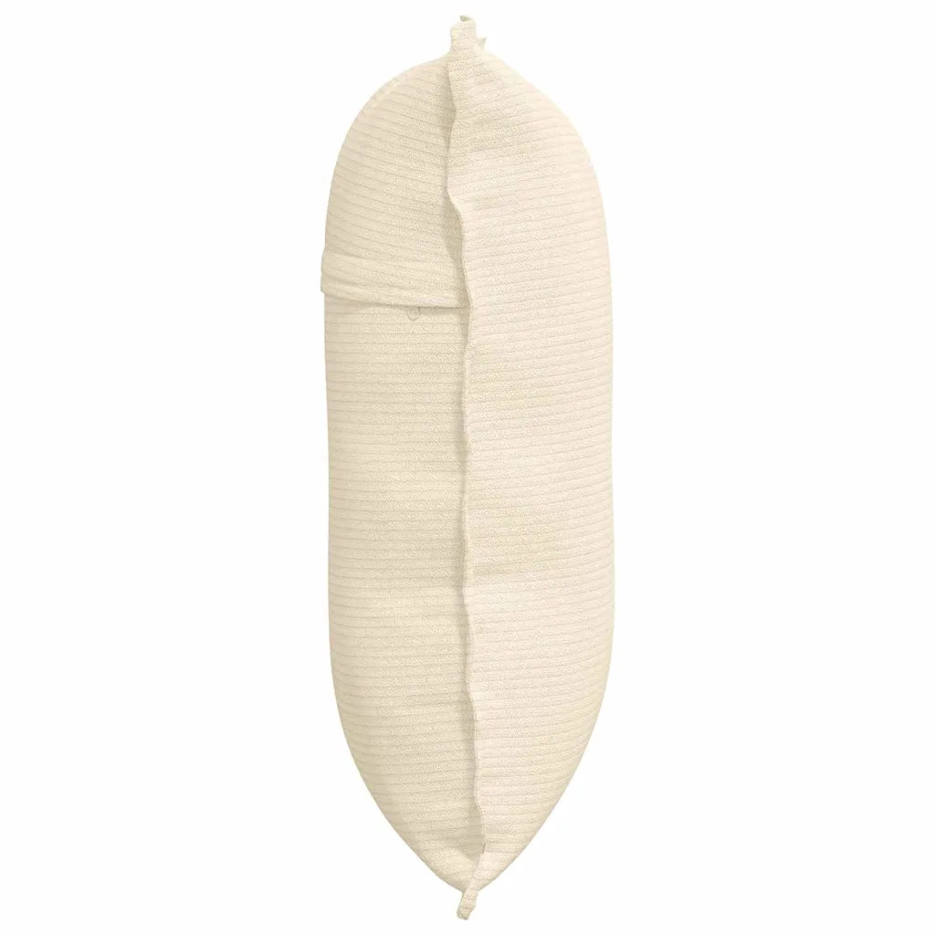 Cuscino per Schiena Crema 60 x 50 cm Tessuto in Cords 42014695
