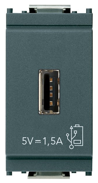 VIMAR Unità alimentazione USB 5V1,5A 1M grigio - 16292