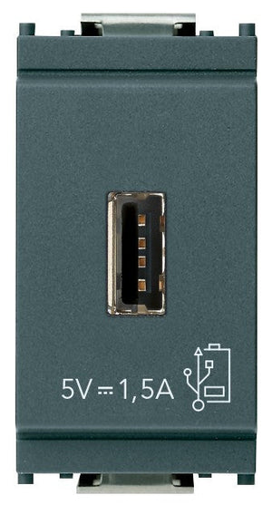 VIMAR Unità alimentazione USB 5V1,5A 1M grigio - 16292