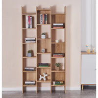 Libreria 15 Ripiani 96x24,8x192 cm in Legno MDF Rovere