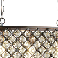 Lampadario Contemporaneo Marchesa Acciaio Rame Vetro 3 Luci E14