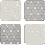 4 pacchi di sottopanchine per tazze e tazze in vetro - Sottopanchine ecolocher per moderne abitazioni - Ideali per tutte le tipologie di tazze e tazze - Purity