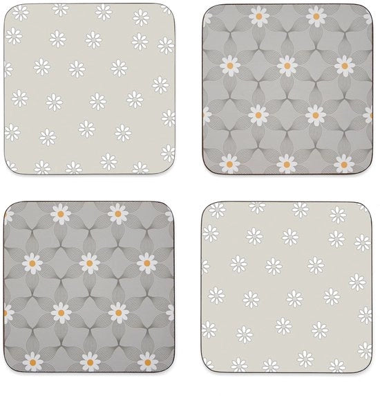 4 pacchi di sottopanchine per tazze e tazze in vetro - Sottopanchine ecolocher per moderne abitazioni - Ideali per tutte le tipologie di tazze e tazze - Purity