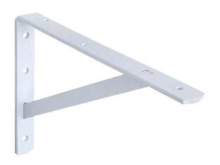 MENSOLA DA CANTINA ZINCATA BIANCA- - mm.300 - 2 pezzi QUALITY