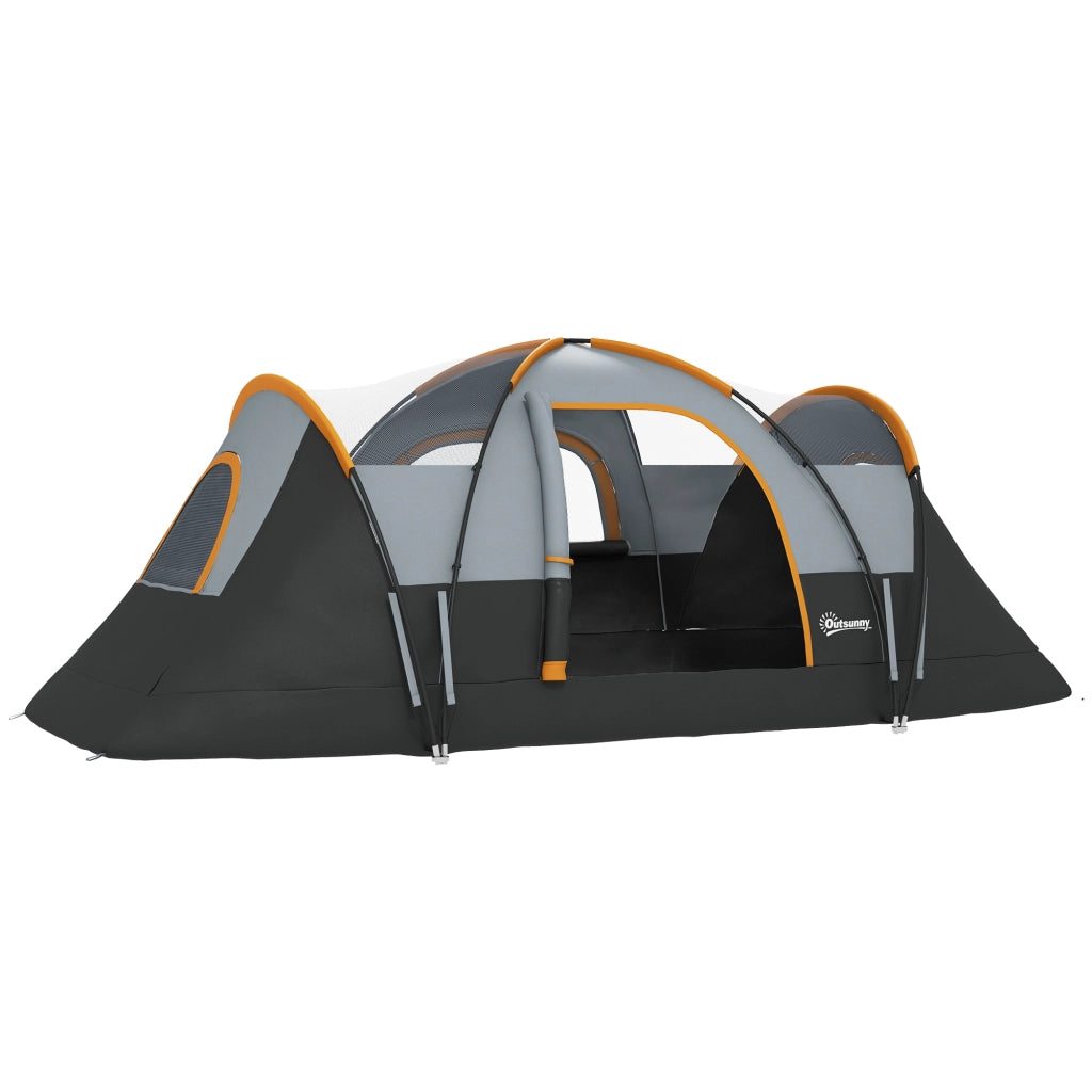 Tenda da campeggio 5-6 persone ¨C zephmum ¨C 455x220x180 cm grigio