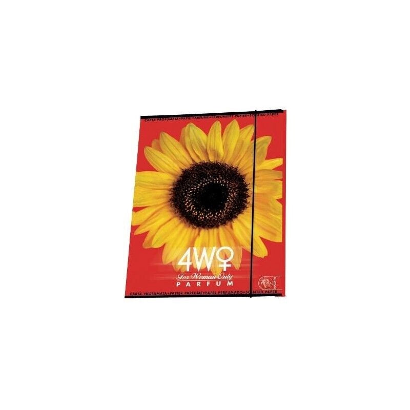 CARTELLINA  3 LEMBI CON ELASTICO E FANTASIA GIRASOLE