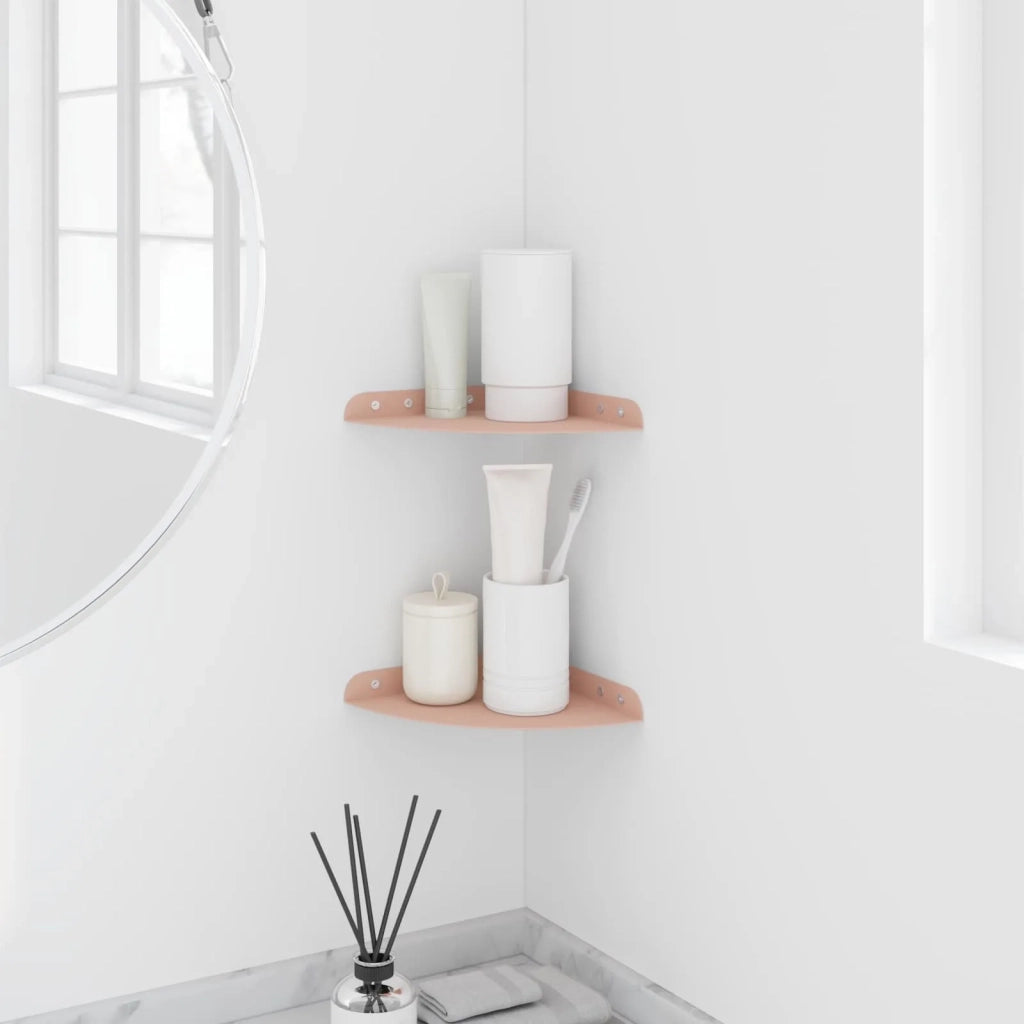 Mensola sospesa con lo scaffale 2 pcs Rosa 18 x 18 x 2 cm 8004088