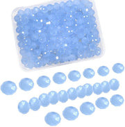 Accessori per gioielli - Cristallo - 220 pezzi - Blu chiaro - Rondi - 6 mm - Sieradenkralen