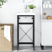 Struttura per Lavabo da Bagno Nera 40x38x83 cm in Ferro cod mxl 71581