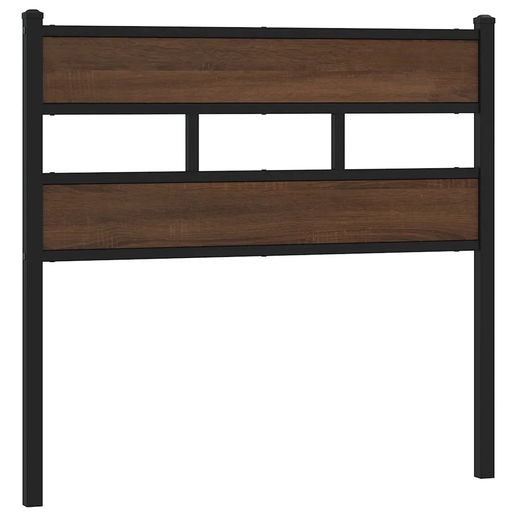 Testiera Rovere Marrone 100 cm in Acciaio e Truciolato