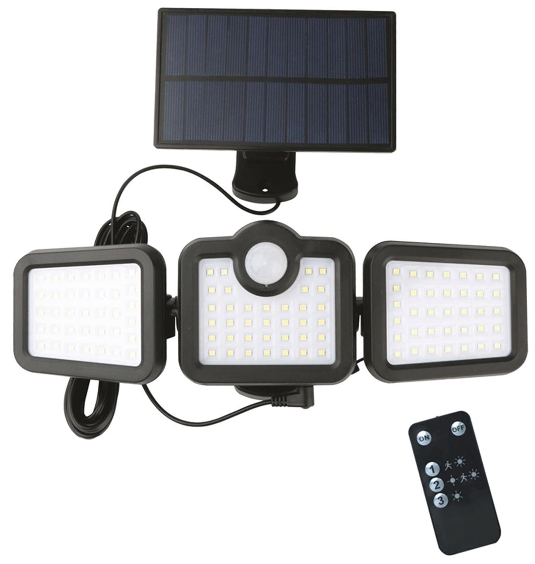 Suprema PROIETTORE SOLARE ORIENTABILE, 108 led, 10 watt, 600 lumen, luce calda