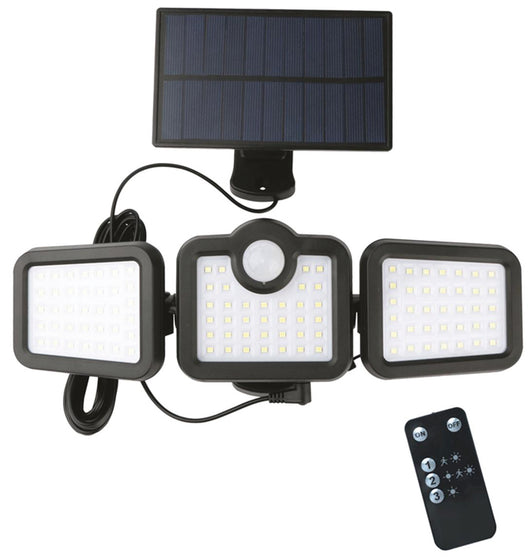 Suprema PROIETTORE SOLARE ORIENTABILE, 108 led, 10 watt, 600 lumen, luce calda