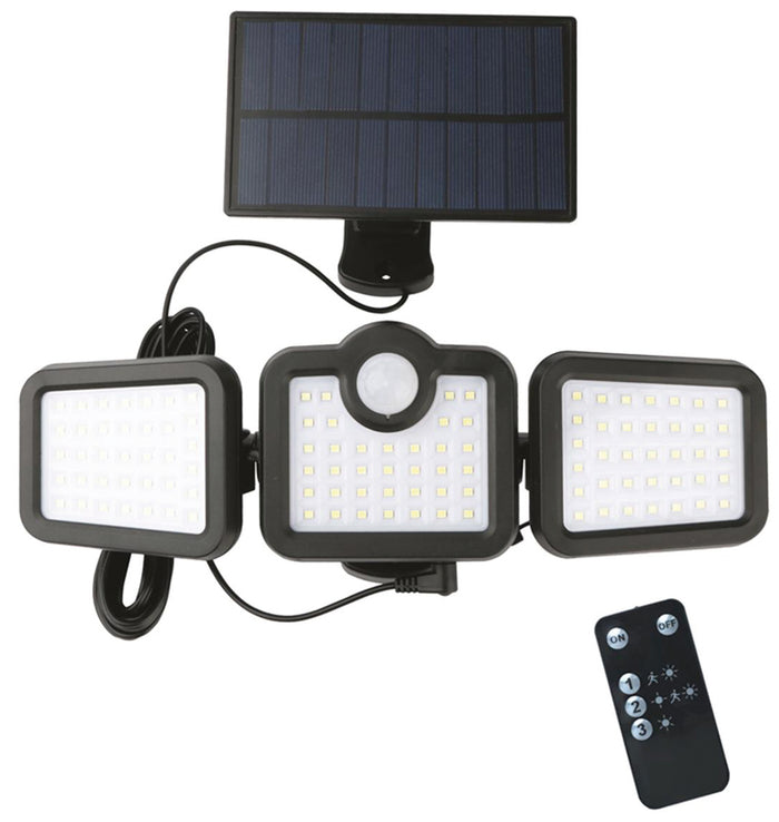 Suprema PROIETTORE SOLARE ORIENTABILE, 108 led, 10 watt, 600 lumen, luce calda