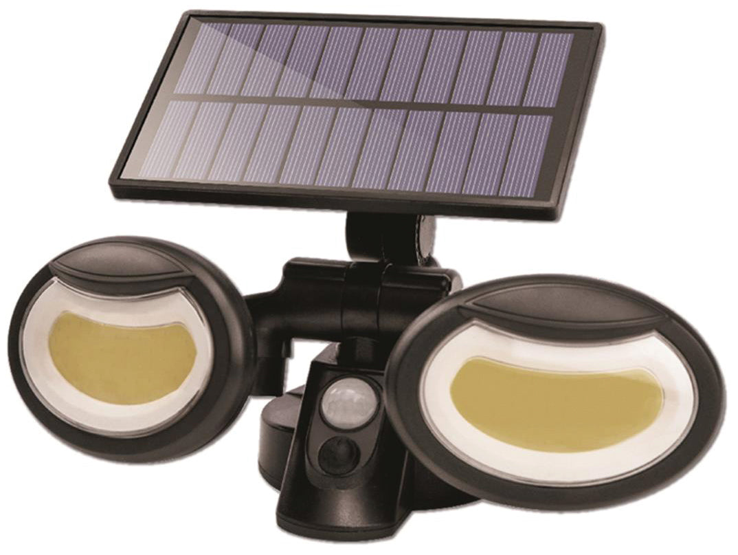 Suprema PROIETTORE SOLARE ORIENTABILE, 2x8 watt, 2x400 lumen, luce fredda