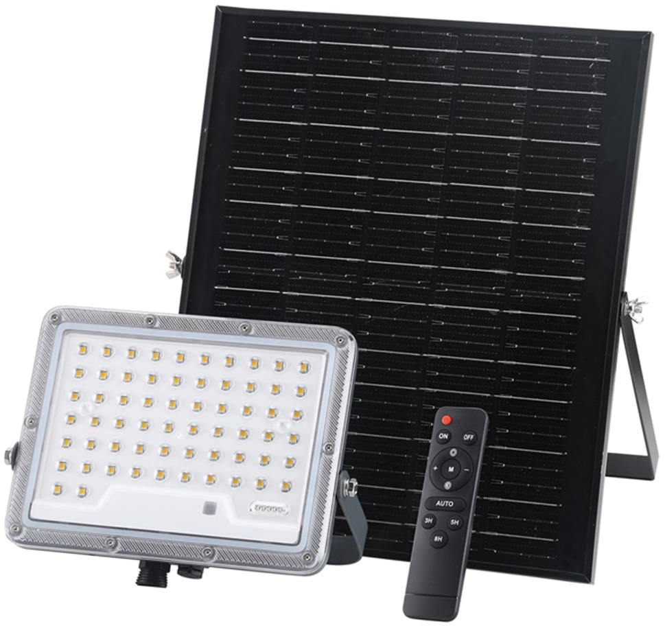 Suprema PROIETTORE SOLARE CON SENSORE CREPUSCOLARE 62 led, 8 W, 1200 lumen, luce naturale