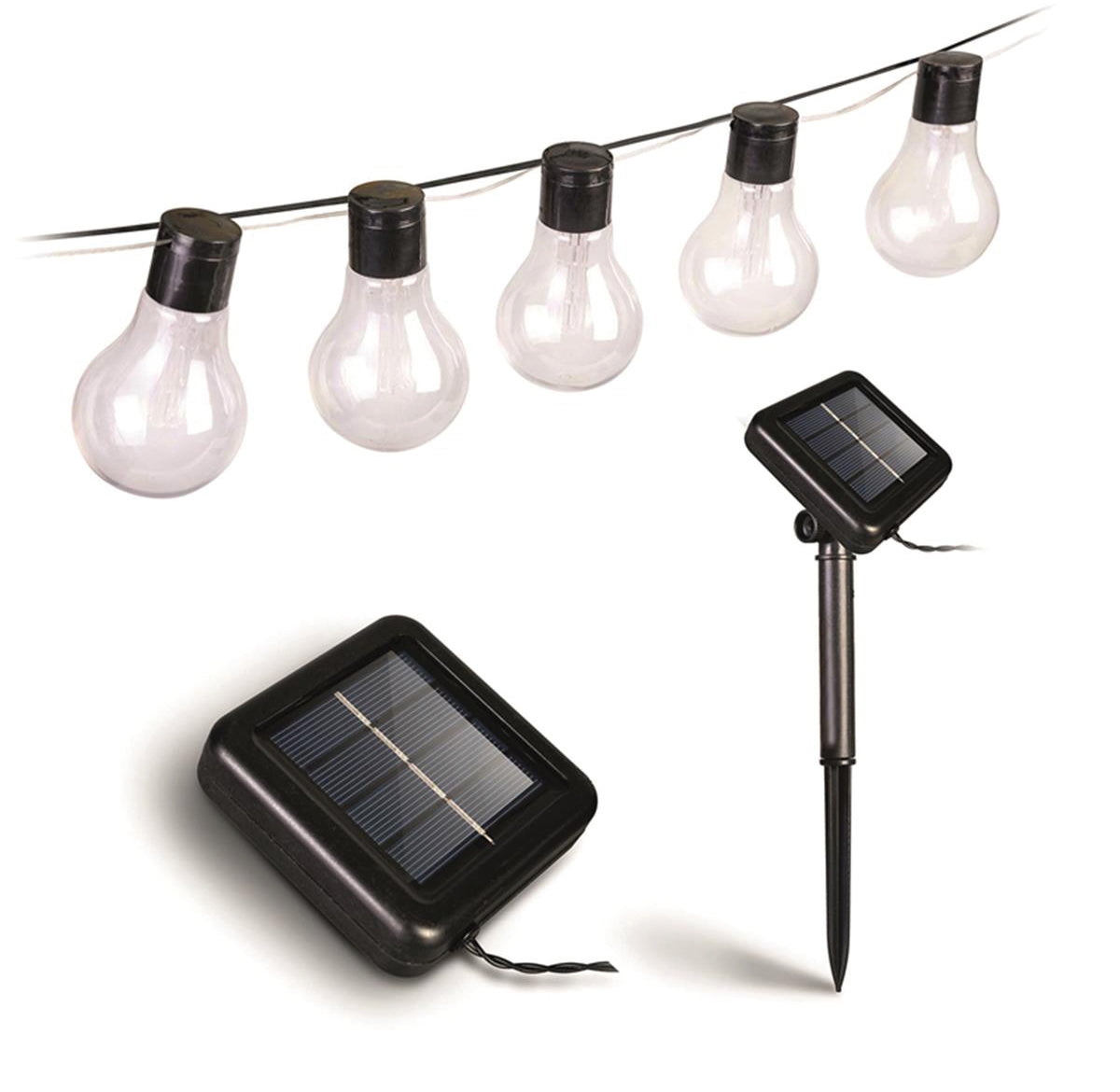 Suprema CATENA LUMINOSA SOLARE, 40 led, 12W, mt. 10x40 luci, luce calda