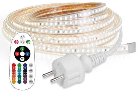 Suprema STRISCIA LED RGB 8 W/m - 60 Led/m, IP65 con telecomando, 5 mt.