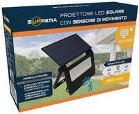 Suprema PROIETTORE SOLARE IN ABS E ALLUMINIO, 28 led, 15 watt, 1500 lumen, luce naturale