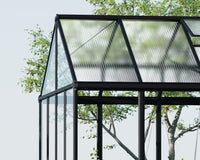 Serra Da Giardino in Policarbonato 308x304x285 cm- colore Nero Canopia ARIA Ibrida