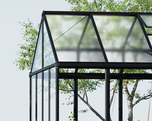 Serra Da Giardino in Policarbonato 308x304x285 cm- colore Nero Canopia ARIA Ibrida