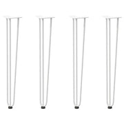 Set di 4 gambe a forcina per tavolo consolle 72 x 12 x 12 cm con piedini regolabili design moderno acciaio bianco 02_0056744