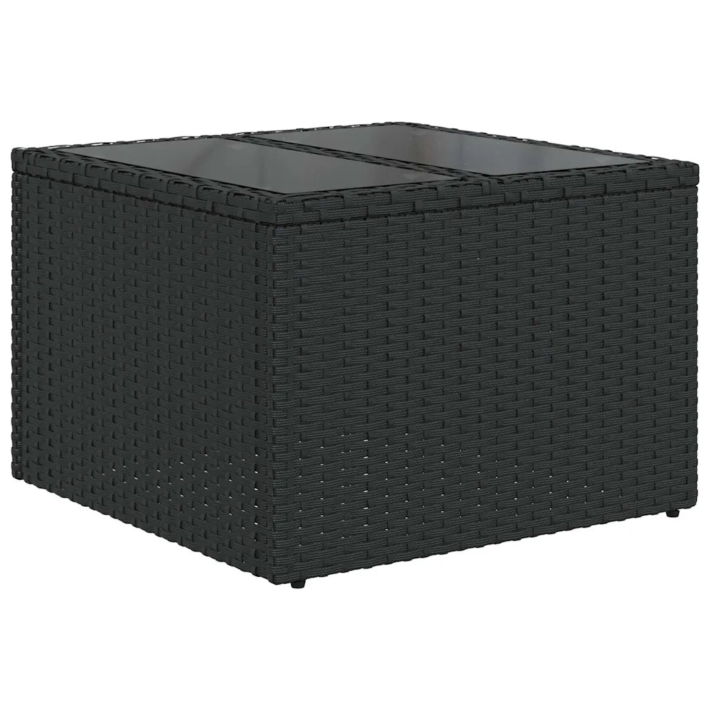 Set Divani da Giardino con Cuscini 7pz Nero Polyrattan 3222865