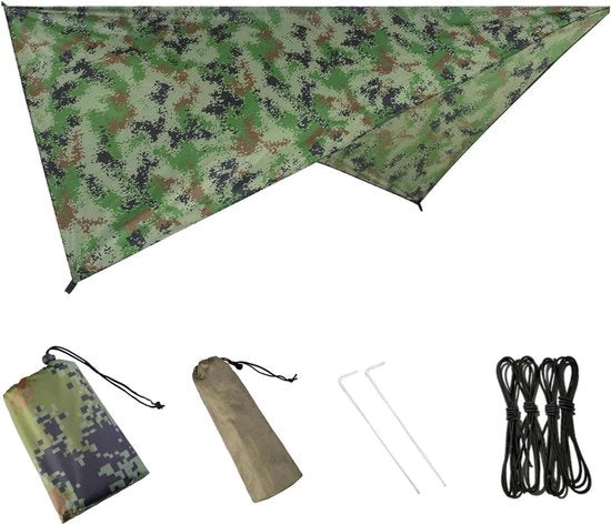 Hangmat e Zaino per Campeggio - Impermeabile Manutenzione - Compreso Cavo di Sferzatura
