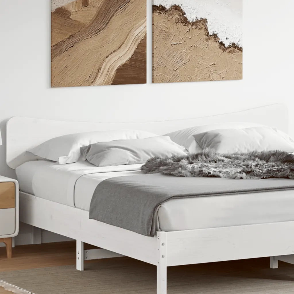 Testiera-Testata-Testiera Decorativa Bianca 180 cm in Legno Massello di Pino