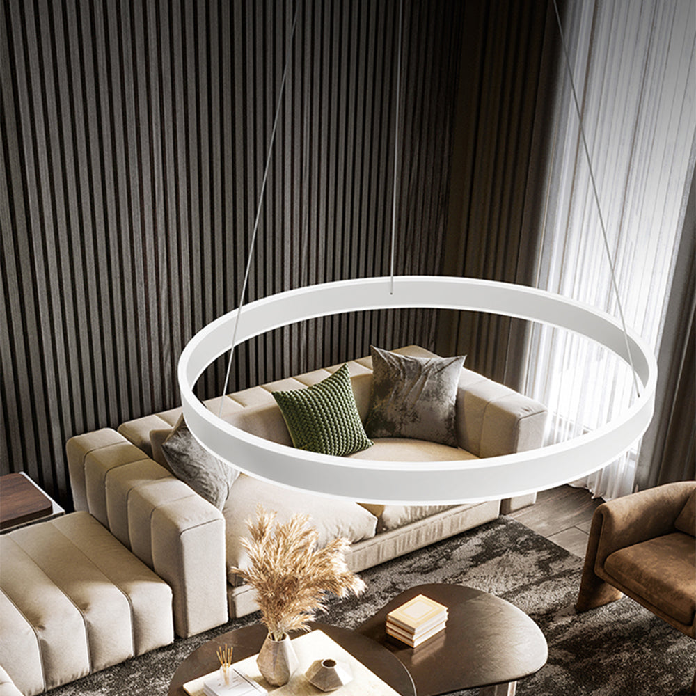 Sospensione Moderna Kirko Metallo Bianco Led 80W 3000K