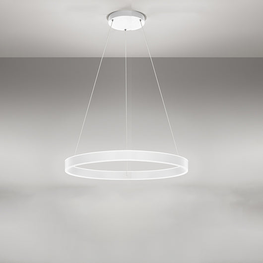 Sospensione Moderna Kirko Metallo Bianco Led 80W 3000K