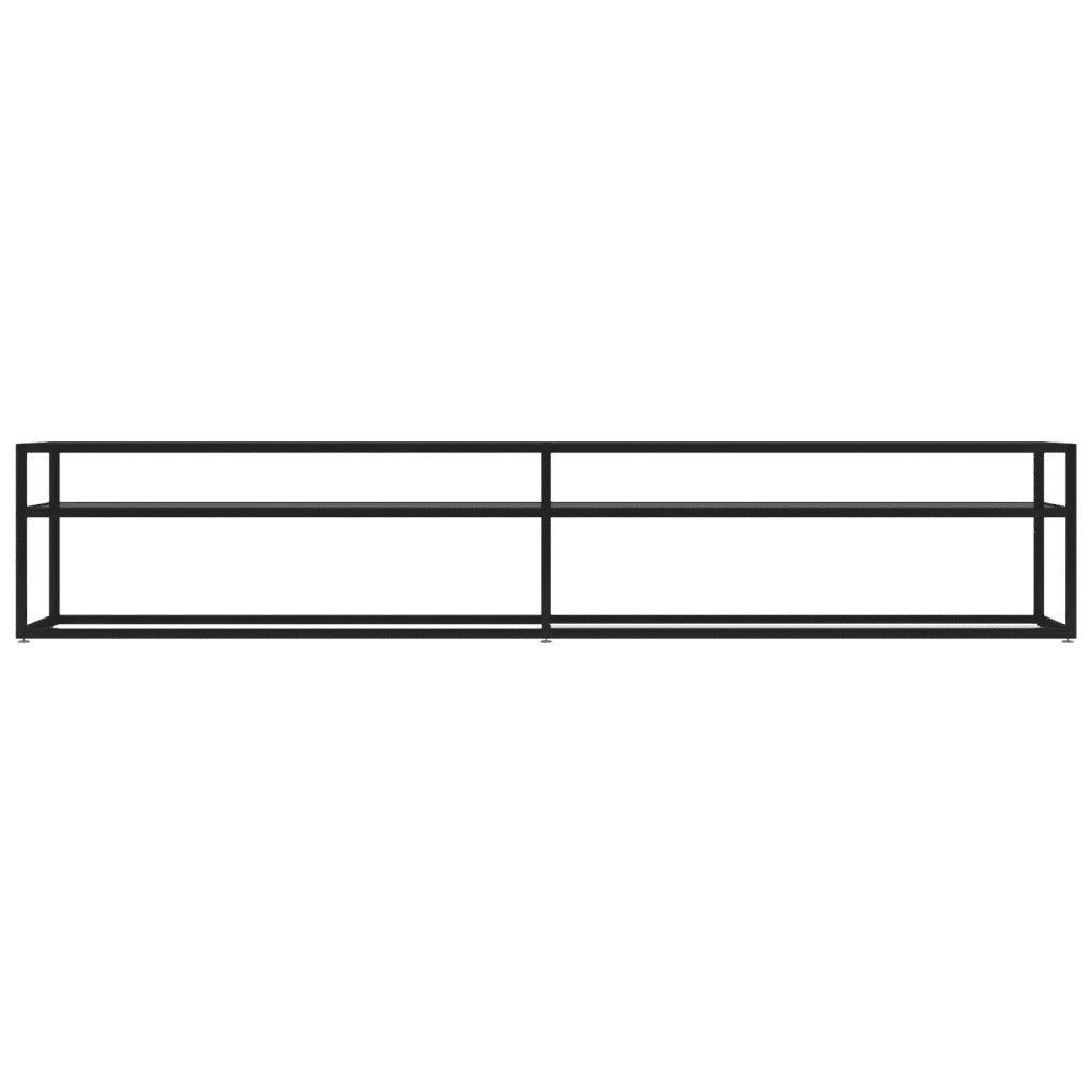 Mobile Porta TV Nero 220x40x40,5 cm in Vetro Temperatocod mxl 130757