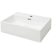 Lavabo da bagno con foro per rubinetto 51,5 cm ceramica bianca 02_0002533