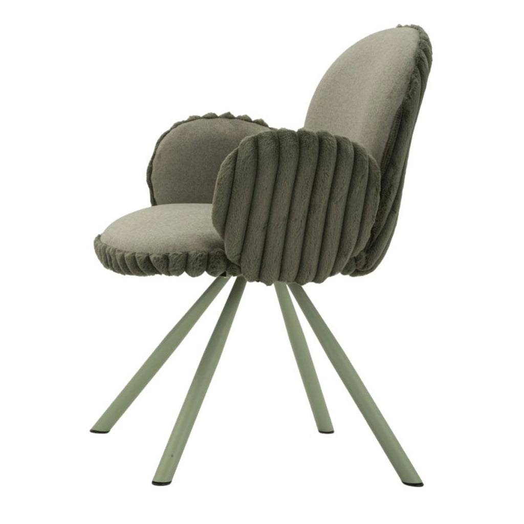 Set di 3 Pouf VKH888, Verde, Poliestere, 64x68x83 cm