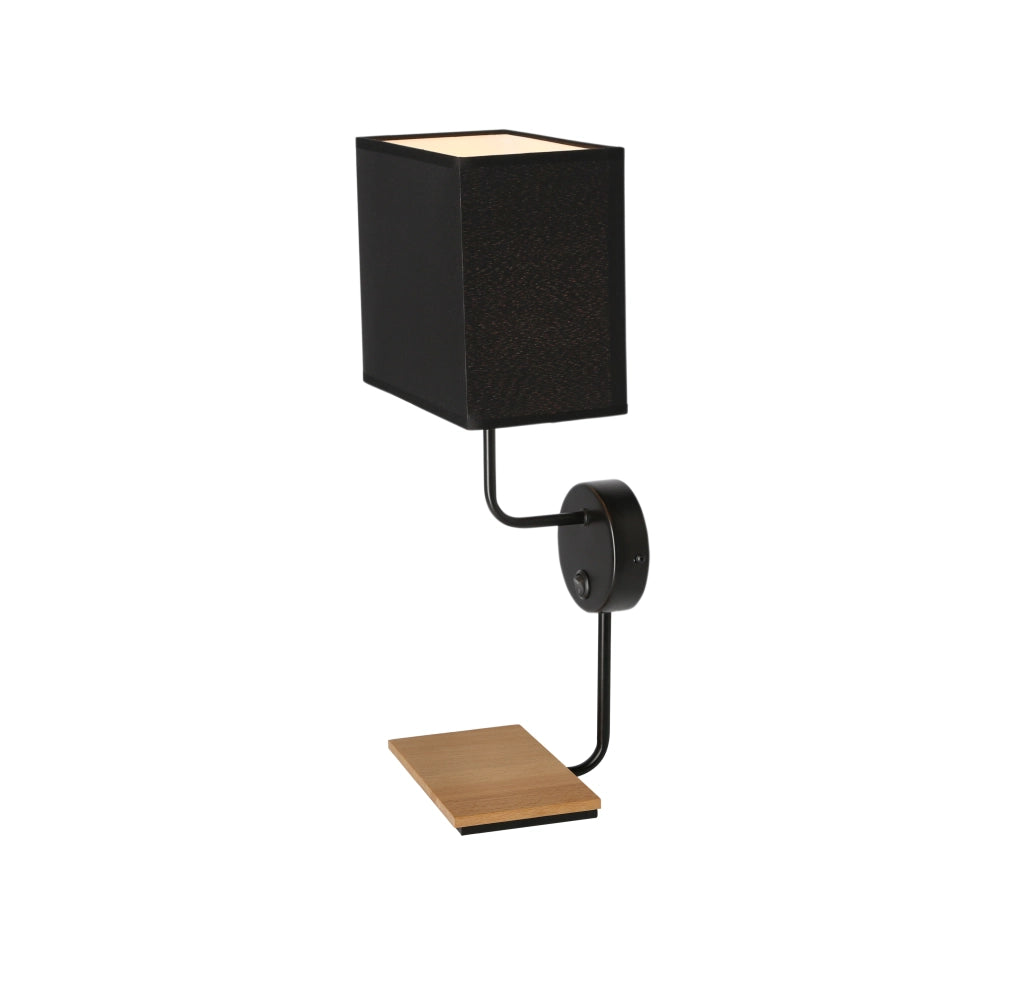 Applique da parete Keto 1xE14 nera legno Candellux