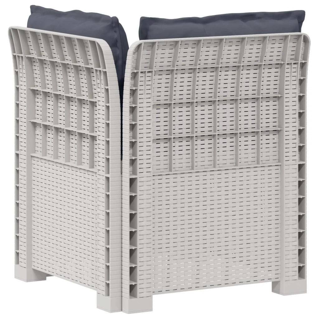 Divano da Giardino a 1 Posto con Cuscini Aspetto Rattan PP 8011843