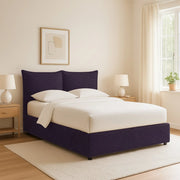 Chatteris, Letto Singolo Sfoderabile Made in Italy, Viola