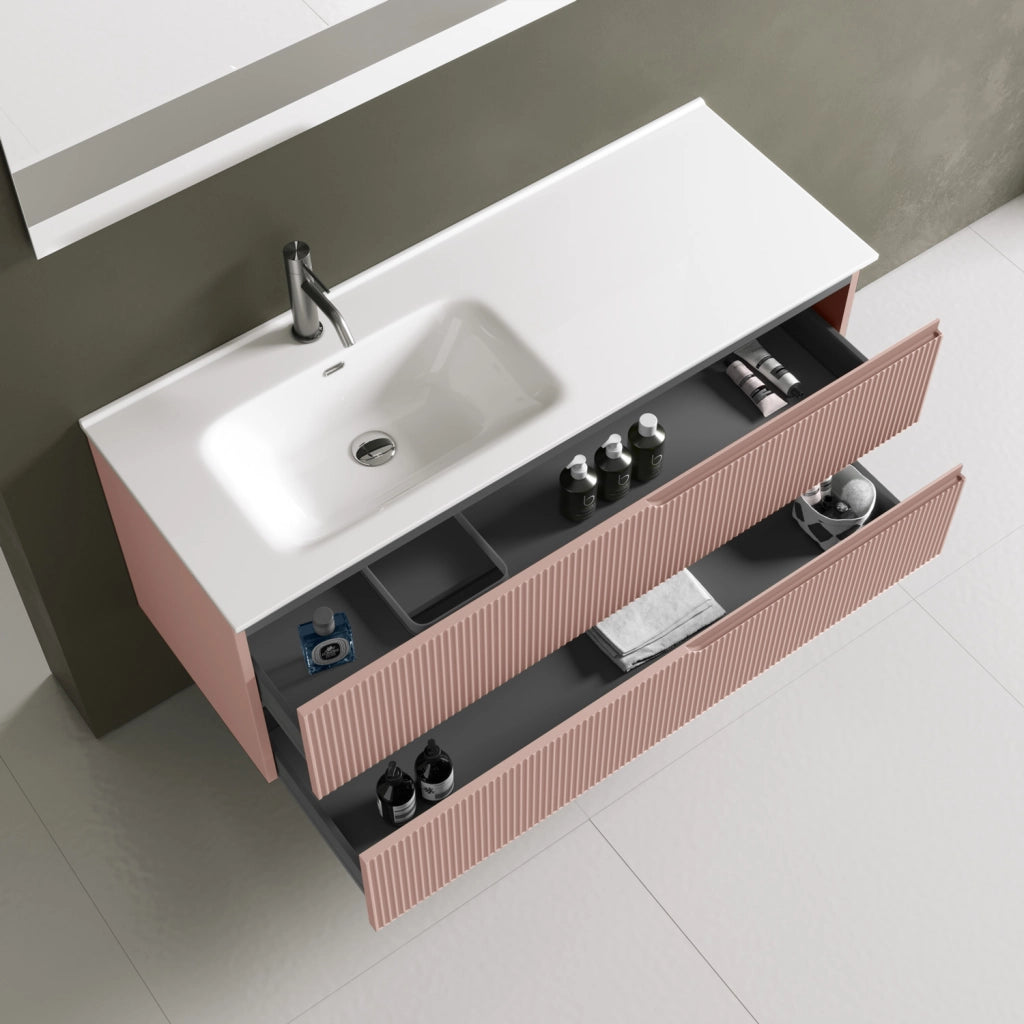 Composizione vasca SX 4 pezzi VENERE rosa cipria